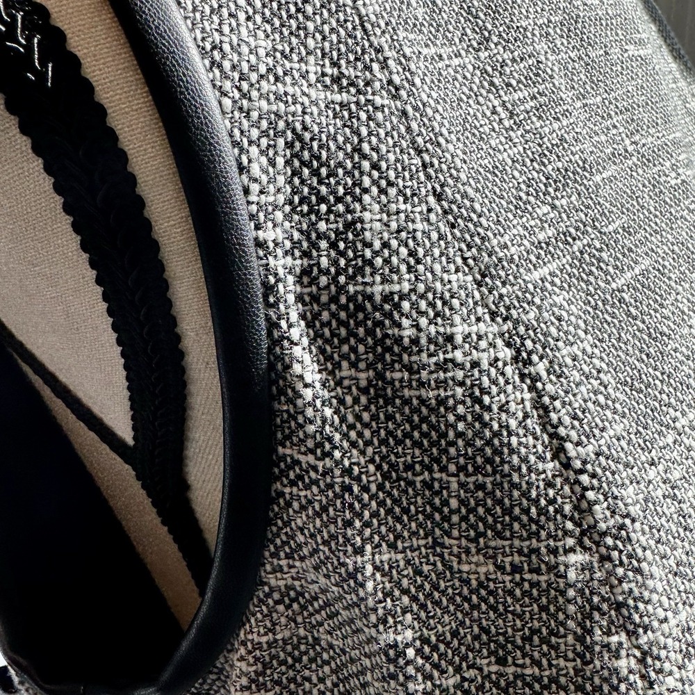Theory Sleeveless Hi Crew Neck Dress Size 8 Black Tweed Canvas Mini $395 Retail - Picture 6 of 9
